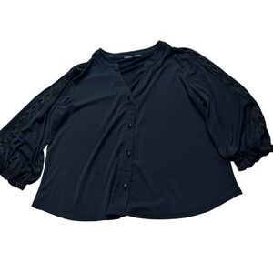 Adrienne Vittadini women’s black casual‎ top size xl
